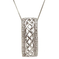 Image for White Gold Celtic Knot Diamond Pendant
