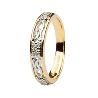 14K Yellow Gold Celtic Trinity Knot Wedding Ring