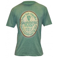 Image for Guinness Green Distressed Gaelic Label Tee