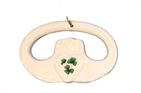 Image for Fine Bone China  Claddagh Ornament with Shamrocks