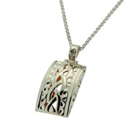 Image for Keith Jack Sterling Silver and 24K Window to the Soul Rectangle Pendant