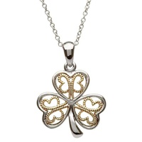 Image for Sterling Silver Filigree Shamrock Pendant