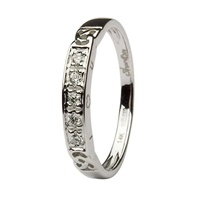 Image for Five Stone Diamond set Celtic I Love You eternity styled Ring