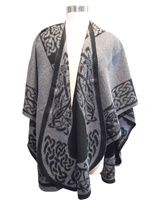 Image for Jimmy Hourihan Celtic Motif Shawl, Charcoal