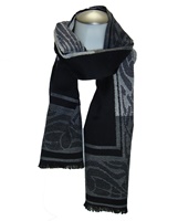 Image for Jimmy Hourihan Celtic Molina Mens Scarf - Black, Charcoal, and Grey