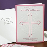 Image for Embossed Special Granddaughter Baptismal Card