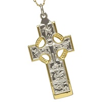 Image for Sterling Silver and Yellow Gold Duleek High Cross