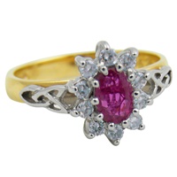 Image for Trinity Knot Ruby and Diamond Ring