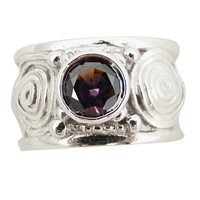 Image for Sterling Silver New Grange Amethyst Gemstone Ring