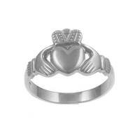 Image for Irish Made Sterling Silver Claddagh Ring Sizes 10 to 13