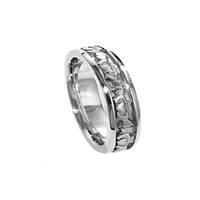 Image for Ladies 14K White Gold Claddagh Wedding Band