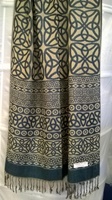 Image for Pashmina and Silk Oversized Celtic Scarf Blue