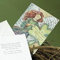 Irish Angel Birthday Blessings Card