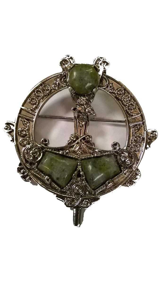 Classic Connemara Marble Tara Brooch Irish Jewelry Irish Store