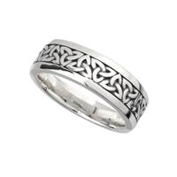 Image for Sterling Silver Oxidised Gents Trinity Knot Ring