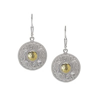 Image for Celtic Warrior Earrings, Medium - Sterling Silver with 18K Gold Beads
