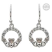 Image for Claddagh Earrings Embellished With Swarovski Crystals