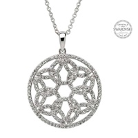 Shanore Trinity Circle Pendant Embellished With Swarovski Crystals