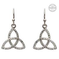 Image for Trinity Knot Earring Embellished with Swarovski Crystals