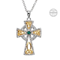 Image for Trinity Gold Plated Cross Embellished With Swarovski Crystals