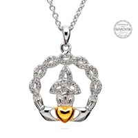 Image for Claddagh Trinity Pendant Embellished With Swarovski Crystals