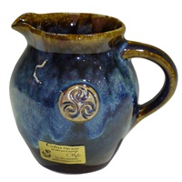 Image for Colm De Ris Irish Pottery Jug, Small Blue