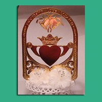 Image for Gold Plated Claddagh Cake Topper