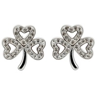Image for Shamrock Stud Earrings Adorned with Swarovski Crystals