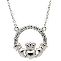 Image for Claddagh Pendant Encrusted With Swarovski Crystals