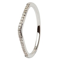 Image for 14K White Gold Pave Set Matching Wedding Ring For JP21