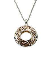 Keith Jack Celtic Window To The Soul  Pendant Sterling Silver and 24K Gold