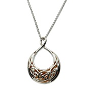 Image for Keith jackWindow to the Soul  Large Teardrop Pendant Sterling Silver and 22K Gold Gilded