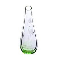 Image for Irish Handmade Glass Shamrock Bud Vase