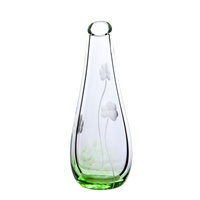 Irish Handmade Glass Shamrock Bud Vase