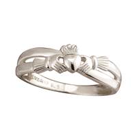 Sterling Silver Claddagh Crossover Ring