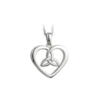 Image for Solvar Sterling Silver Trinity Heart Knot Pendant