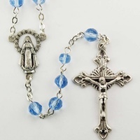 Image for Blue Glass Rosary  6mm