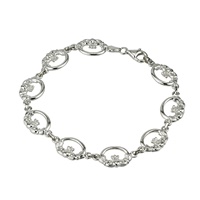 Image for Sterling Silver Eight Claddagh Bracelet