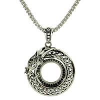 Keith Jack Dragon Collection Sterling Silver Necklace with Black Cubic Zirconia