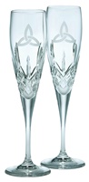 Image for Galway Irish Crystal Trinity Knot Flute Glass Pairs