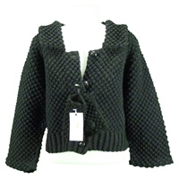 Image for Handknit Vintage Blackberry Stitch Jacket Black