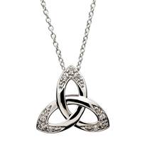 Image for Shanore Sterling Silver Celtic Stone Set Trinity Knot Pendant