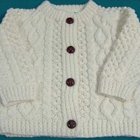 Childrens Aran Cardigan - Acrylic