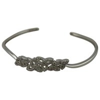Image for Sterling Silver Trinity Bangle with Cubic Zirconia