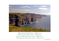 Image for Irish Blessing Cliffs of Moher Birthday Card