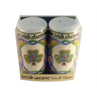 Royal Tara Irish Weave Irish Shamrock Salt and Pepper Set