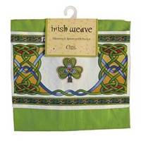 Image for Royal Tara Irish Weave Apron with Shamrock on Pocket