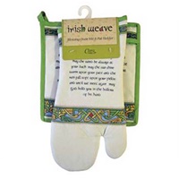 Royal Tara Irish Weave Irish Blessing Oven Mitt and Pot Holder