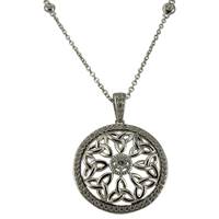 Image for Center Radiant CZ and Trinity Round Pendant