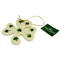 Ceramic Shamrock Covered in Shamrocks Ornament